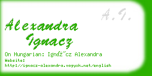 alexandra ignacz business card